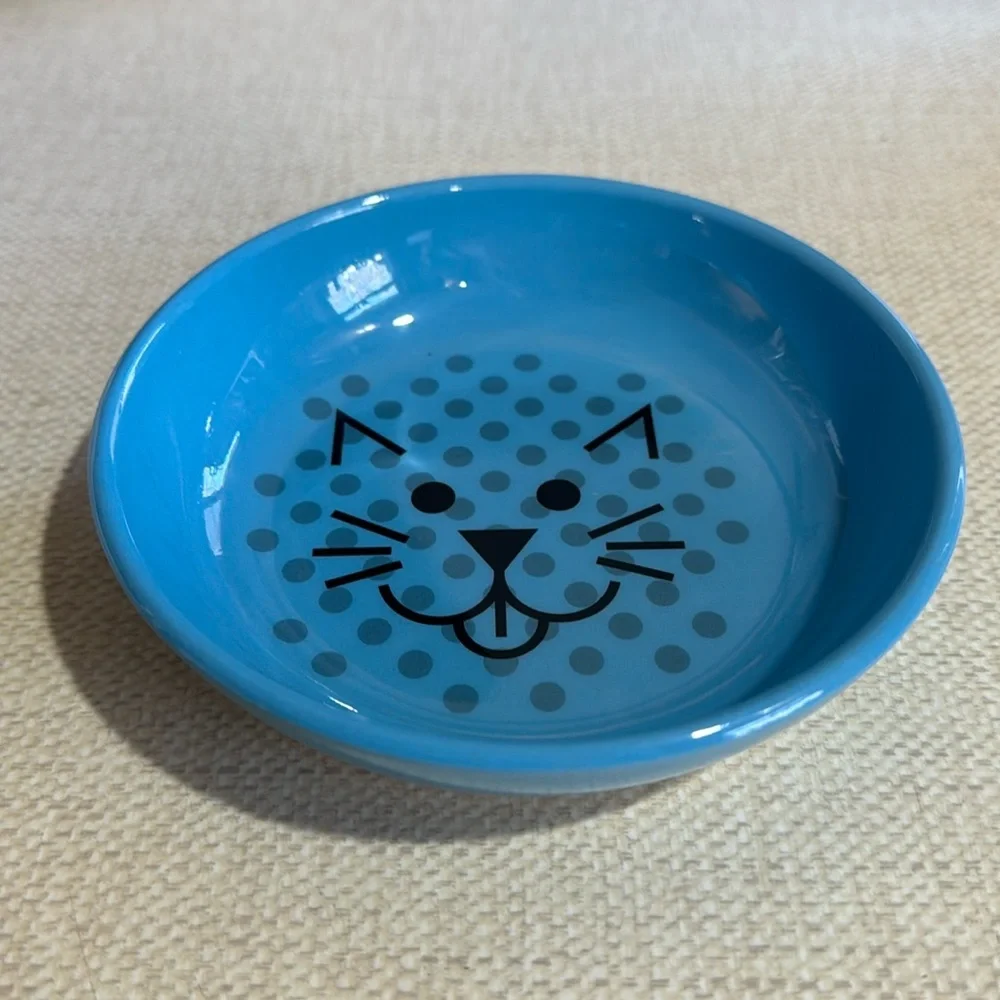 Cat bowl - blue- food bowl